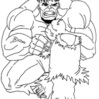 Desenho de Hulk Vingadores para colorir