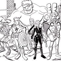 Desenho de Avengers para colorir