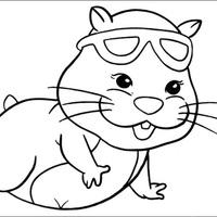Desenho de Zhu Zhu Pets com óculos para colorir