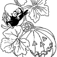 Desenho de Calimero no Halloween para colorir