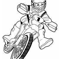 Desenho de Competidor de motocross para colorir