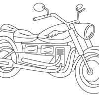 Desenho de Moto bonita para colorir