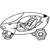 Desenho de Moto de três rodas para colorir