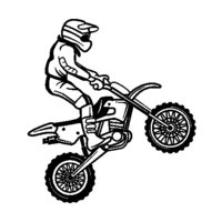 Desenho de Moto de trial para colorir