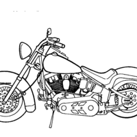 Desenho de Moto Harley-Davidson para colorir
