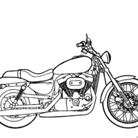 Desenho de Moto Honda para colorir