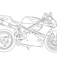 Desenho de Moto linda para colorir