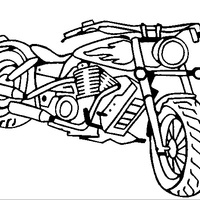 Desenho de Moto de viagem para colorir