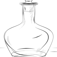 Desenho de Garrafa de vidro para colorir