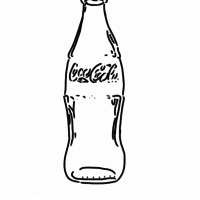 Desenho de Garrafa de Coca-cola para colorir