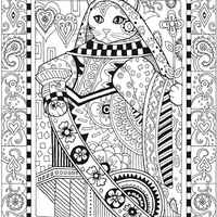 Desenho de Gato egípcio para adultos para colorir