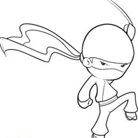 Desenho de Mini ninja para colorir