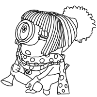 Desenho de Minion Carl disfarçado para colorir