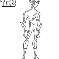 Desenho de Kid Flash de Jovens Titãs para colorir