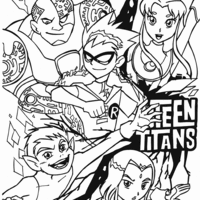 Desenho de Teen Titans para colorir