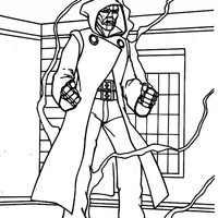 Desenho de Doutor Destino super-vilão para colorir
