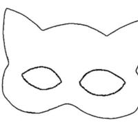 Desenho de Máscara da Mulher Gato para colorir