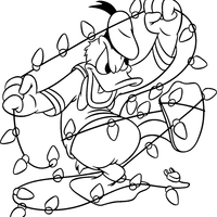 Desenho de Donald e pisca-pisca para colorir