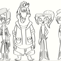 Desenho de Personagens de Penn Zero para colorir
