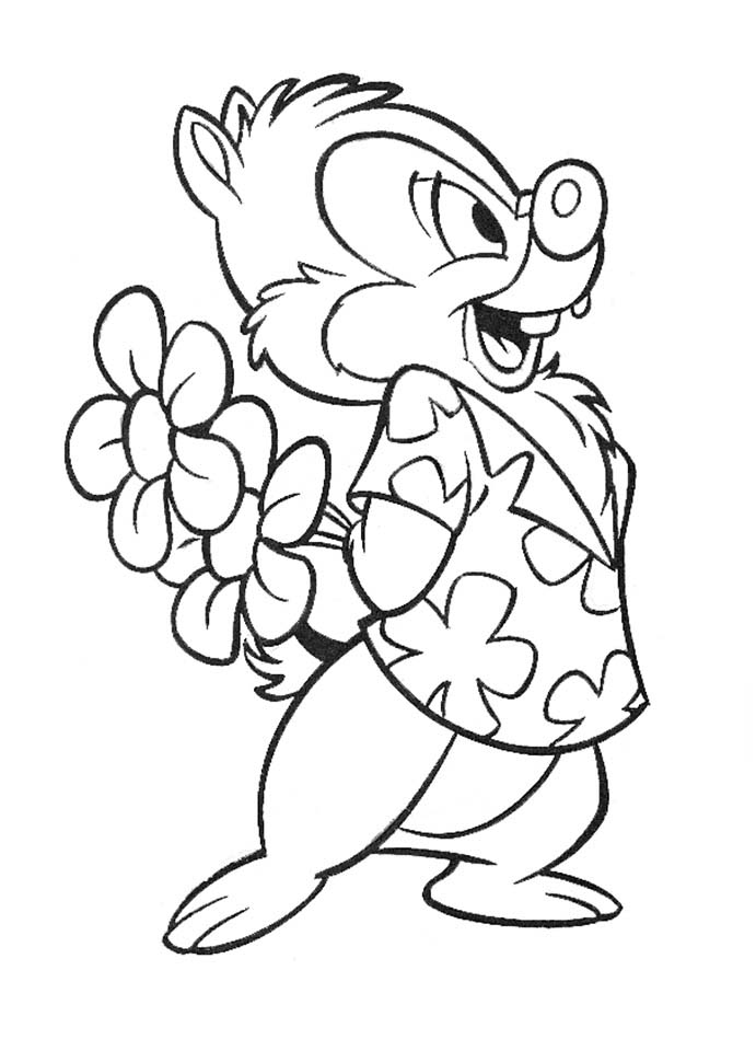 baby chip n dale coloring pages - photo #14