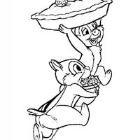 Desenho de Tico e Teco roubando comida para colorir