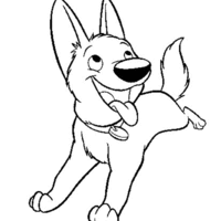 Desenho de Bolt feliz para colorir
