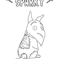 Desenho de Cachorro Sparky para colorir