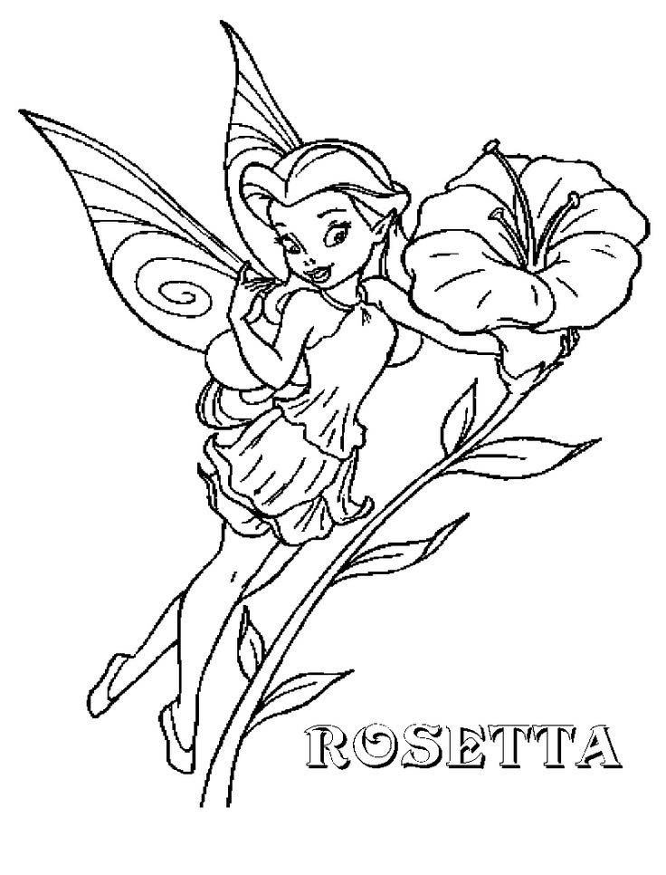 Desenho de Fada Fawn e flor para colorir  Tudodesenhos