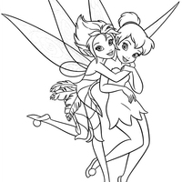 Desenho de Periwinkle e Tinker Bell para colorir