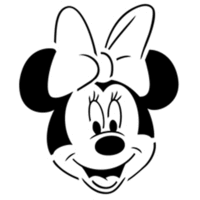 Desenho de Rosto da Minnie Mouse para colorir