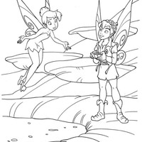 Desenho de Tinker Bell e Terence para colorir