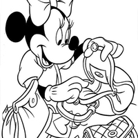 Desenho de Bolsa da Minnie para colorir