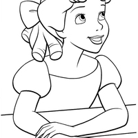 Desenho de Wendy do Peter Pan para colorir
