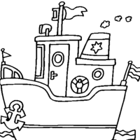 Desenho de Âncora de navio para colorir