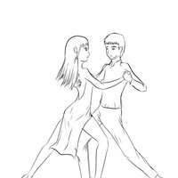 Desenho de Baile tango para colorir