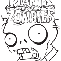 Desenho de Jogo Plants vs Zombies para colorir