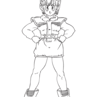 Desenho de Bulma menina de de Dragon Ball para colorir