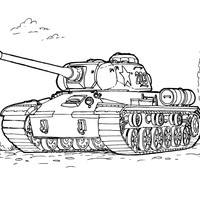 Desenho de Tanque de combate para colorir