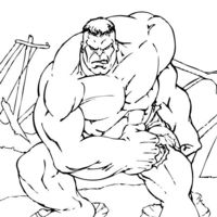 Desenho de Fúria do Hulk para colorir