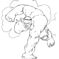 Desenho de Força do Hulk para colorir