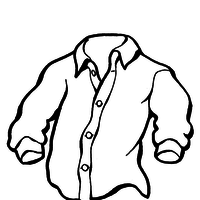 Desenho de Camiseta social masculina para colorir