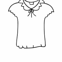 Desenho de Camiseta de menina para colorir