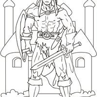 Desenho de Viking para colorir