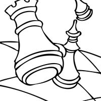 Desenho de Peão do xadrez para colorir