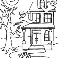 Desenho de Casa fantasma para colorir