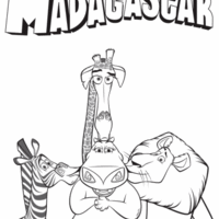 Desenho de Personagens de Madagascar para colorir