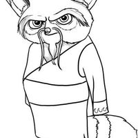 Desenho de Mestre Shifu de Kung Fu Panda para colorir