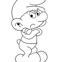 Desenho de Smurf ranzinza para colorir