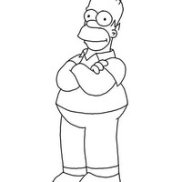 Desenho de Homer Simpson para colorir