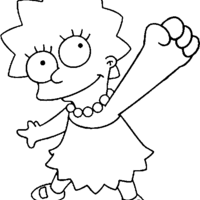 Desenho de Lisa Simpson para colorir